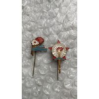 Значок Фестиваль 1957, ромашка, 2 шт