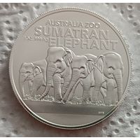 Австралия 1 доллар Суматранский слон 2022 унция 999