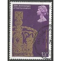 Британия. Королева Елизавета II. 25 лет на троне. Корона. 1978г. Mi#768.