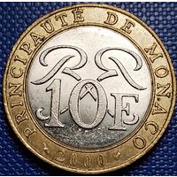 Монако 10 франков 2000 г.
