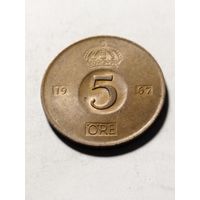 Швеция 5 оре 1967