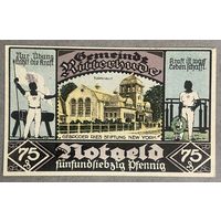 Нотгельд Лангензальц 75 пфеннигов 1921 год. Веймарская республика