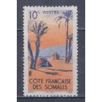 [522] Французские колонии. Французское Сомали 1947. Ландшафт.10с. БЕЗ КЛЕЯ.