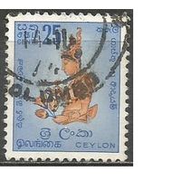 Цейлон. Фрески собора. Заоблачная девочка. 1954г. Mi#269.