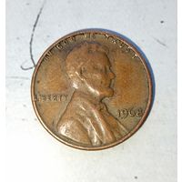 1 цент 1968 года США. Супер сохран! Шикарная родная шоколадная патина! В коллекцию!