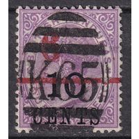 56.BrKCI. Великобритания. Колонии. Британский Гондурас. Стандарт. Виктория. Надпечатка нового номинала. 1891 г. 6P. Mi.#26a.