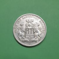 Германия. 3 марки. 1909 год. Гамбург. Серебро