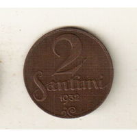 Латвия 2 сантим 1932 2