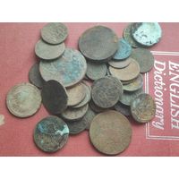 Монеты для чистки,кружков нет 35 шт.