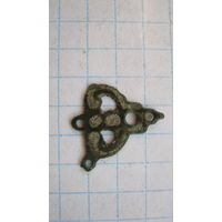 Древняя привеска, серьга. Бронза.Эмаль.