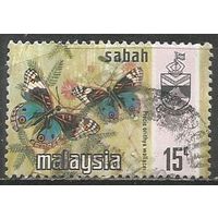 Малайские штаты(Сабах). Дневная бабочка. 1971г. Mi#29.