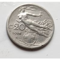 Италия 20 чентезимо, 1908 2-11-12