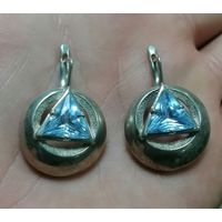 Серьги, серебро 925 пр торги с Рубля