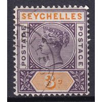 58.BrKSe. Великобритания. Колонии. Сейшельские острова. Виктория. Стандарт. 3C. 1893 г. Mi.#14.