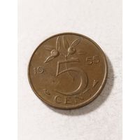 Нидерланды 5 центов 1955