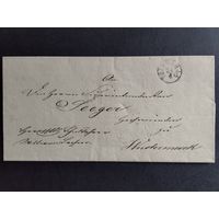 Домарочное письмо. Из г. Потсдам ( Пруссия) в Вустермарк ( Пруссия). 1836г.