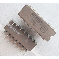 К511ПУ2 Логическая микросхема. преобразователь низкого уровня в высокий: два логических элемента 2И-НЕ и два логических элемента НЕ с расширением до И