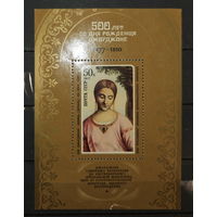 1977. СССР. Государственный Эрмитаж. 500 лет со дня рождения Джорджоне. Полная серия из 1 чистой марки в сувенирном листе