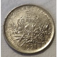 Франция 5 франков, 1971 (14-14-1)