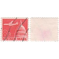 США 1962.12.05(1963.08.01) (Mi)US836xA(836yA) марка Реактивный пассажирский самолет над Капитолием - 8c без тегов (с тегами) один из двух вариантов (г) (a1-20 ТОРГ