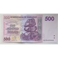 Зимбабве 500 долларов 2007 г.