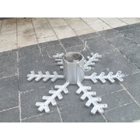 Подставка под елку "СНЕЖИНКА".Алюминий.