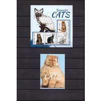 Гренада 2013 Фауна домашние Кошки - 1 лист + 1 блок MNH**