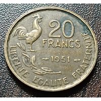 Франция 20 франков, 1951    ( 2-8-4 )