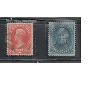 США-1875, (Скотт.178-169), гаш. , Стандарт, Президенты,