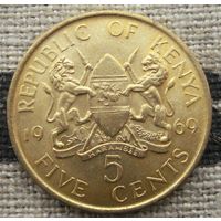 5 центов 1969 Кения