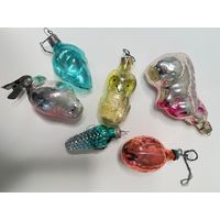 Новогодние, ёлочные игрушки СССР . Лот 3. С рубля.