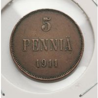 70. 5 пенни 1911 г. С рубля