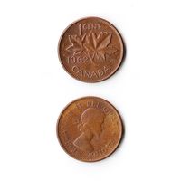 1 цент Канада 1962 года
