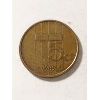 Нидерланды 5 центов 1989
