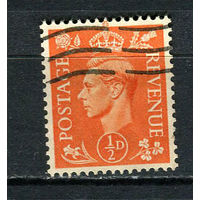 Великобритания - 1951/1952 - Король Георг VI 1/2Р - [Mi.246x] - 1 марка. Гашеная.  (Лот 32HH)-T41P28