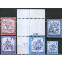 Полная серия из 4 марок (+ 1 уменьшенного формата) 1974г. Австрия "Прекрасная Австрия" MNH