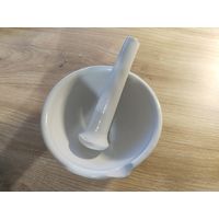 Ступка фарфоровая малая, диаметр внутренний 100 мм