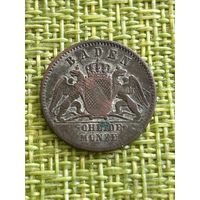 Баден 1/2 крейцера 1859г