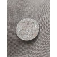 Полугрош(1/2 гроша) 1796 Е  Южная Пруссия