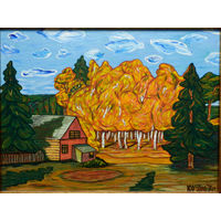 Осень, Н. Крымов, акрил, двп, 2007, Котов Олег