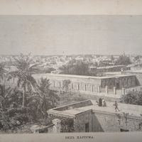 Видъ ХАРТУМА. Гравюра конец 19в.-20в.