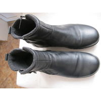 Ботинки женские кожаные ECCO, черные, размер 41