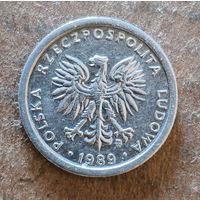 Польша 1 злотый, 1989 г., Y# 49.3