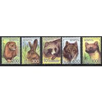 Беларусь 2008. Стандарт.Фауна Звери. Бумага мелованная. 5 марок 724-28 (421)