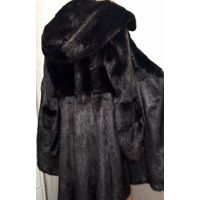 МЕХ - ЛЮКС! НОРКОВАЯ ШУБА С КАПЮШОНОМ. БРЕНД "DUOBUNAR". Р-р 44/Дл./-90 см.