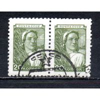 Стандартный выпуск СССР 1948 год 1 марка в сцепке