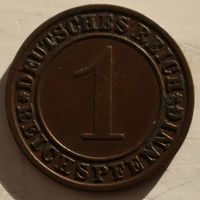 Германия 1 рейхспфенниг 1933 год МД-А Берлин