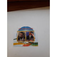 Марки Малави Лауреат Нобелевской премии Мира 2009 Б. Обама