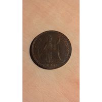 Великобритания, 1 пенни 1962 года.