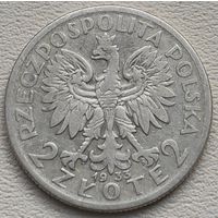 Польша 2 злотых 1933, серебро